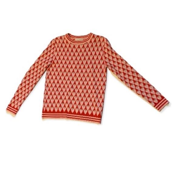 Molly Bracken Lili Sidonio Pink, Red, and Gold Heart Sweater - Women’s XS - Picture 2 of 10